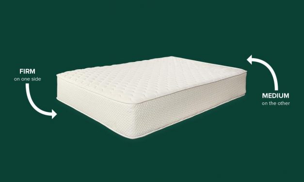 The Latex For Less mattress is a 2-sided flippable mattress with medium on one side and firm on the other side.
