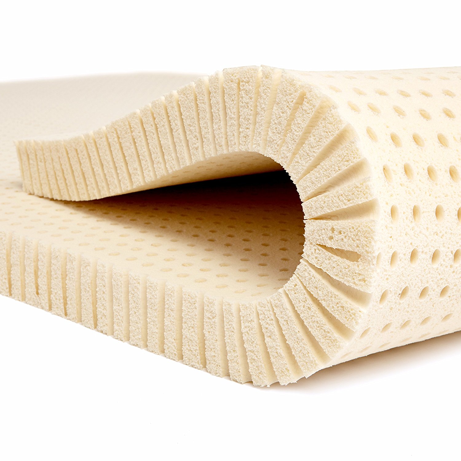 Dunlop latex vs memory foam. Dunlop latex is natural and more responsive. Memory foam is synthetic and may emit VOCs when new. Memory foam is slow to react. The sinking sensation may be distracting for some sleepers. 