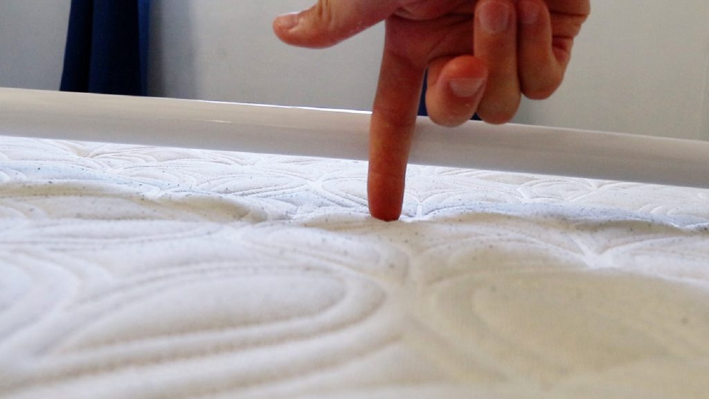 mattress topper for bed with indentation