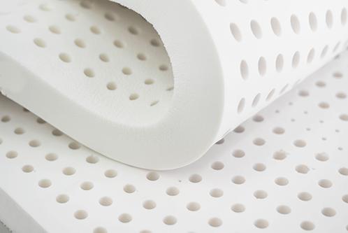 Talalay latex. 2" or 3" available in soft, medium and firm.