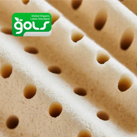 The 4-inch Dunlop latex layer is GOLS certified.