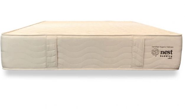 The Nest Bedding Certified Organic Latex Mattress is a hybrid mattress with a thickness of 11.5-inches.